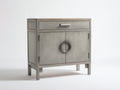 Aparadores de madera 90x40x95 cm - Gris claro - 1 cajón y 2 puertas de diseño clásico