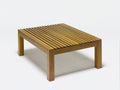 Mesas de jardín de madera 110x70x40 cm - marrón natural - tablero de listones